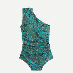 NWT J.Crew Paisley One Shoulder Swimsuit